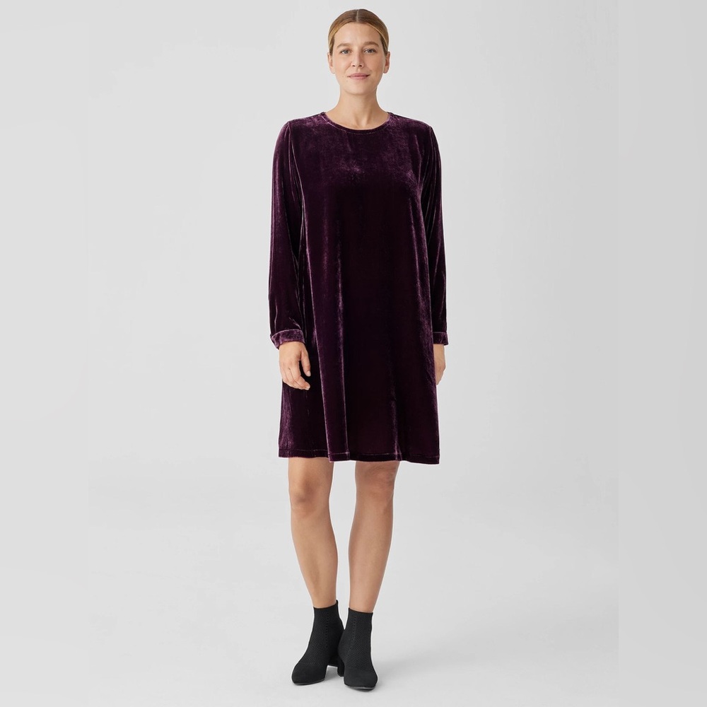 Elegant Purple Velvet Dress